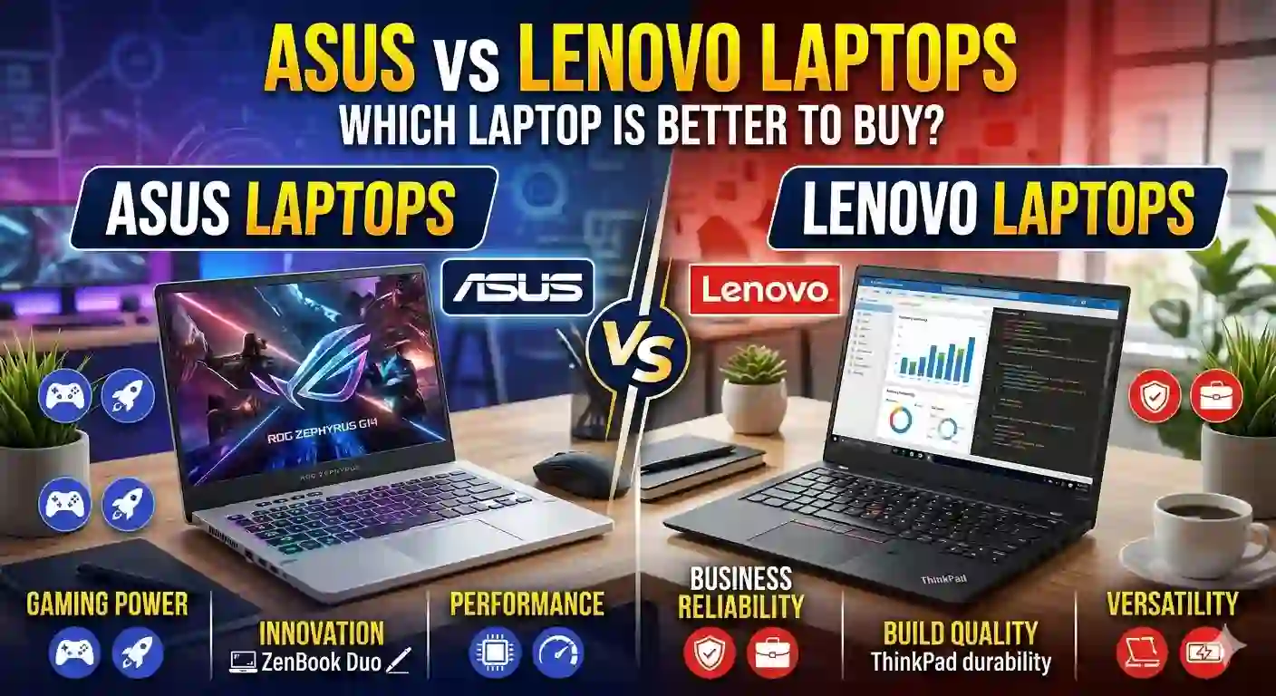 ASUS vs Lenovo Laptops 2026: Which Laptop Is Better to Buy?