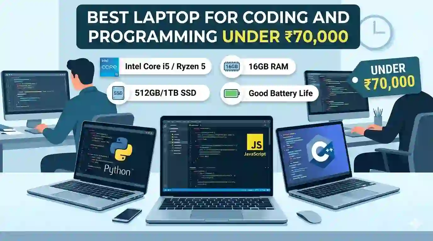 5 Best Laptop for Coding and Programming Under 70000 (Top Developer Laptops 2026)