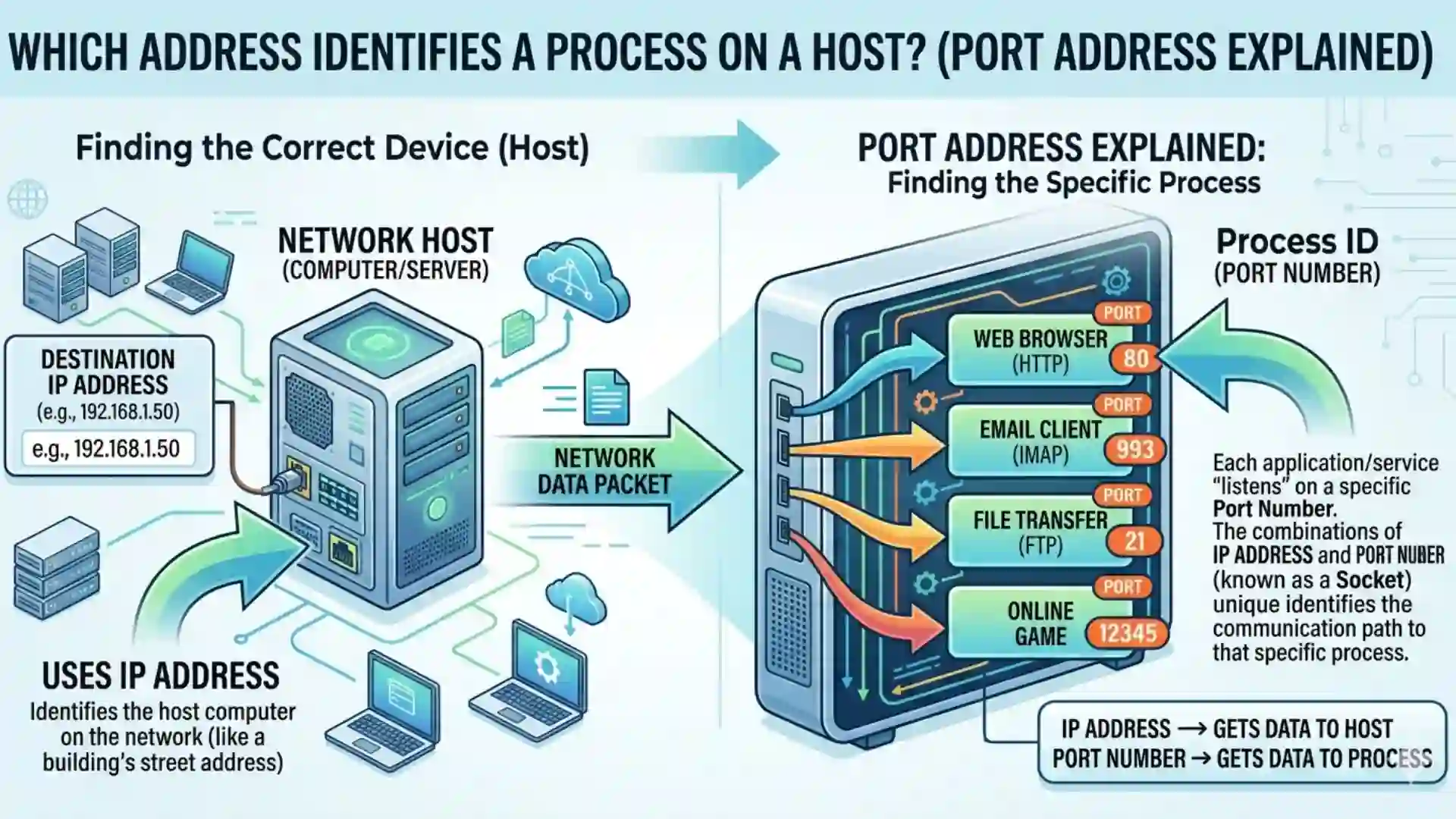 Which Address Identifies a Process on a Host? (Port Address Explained)