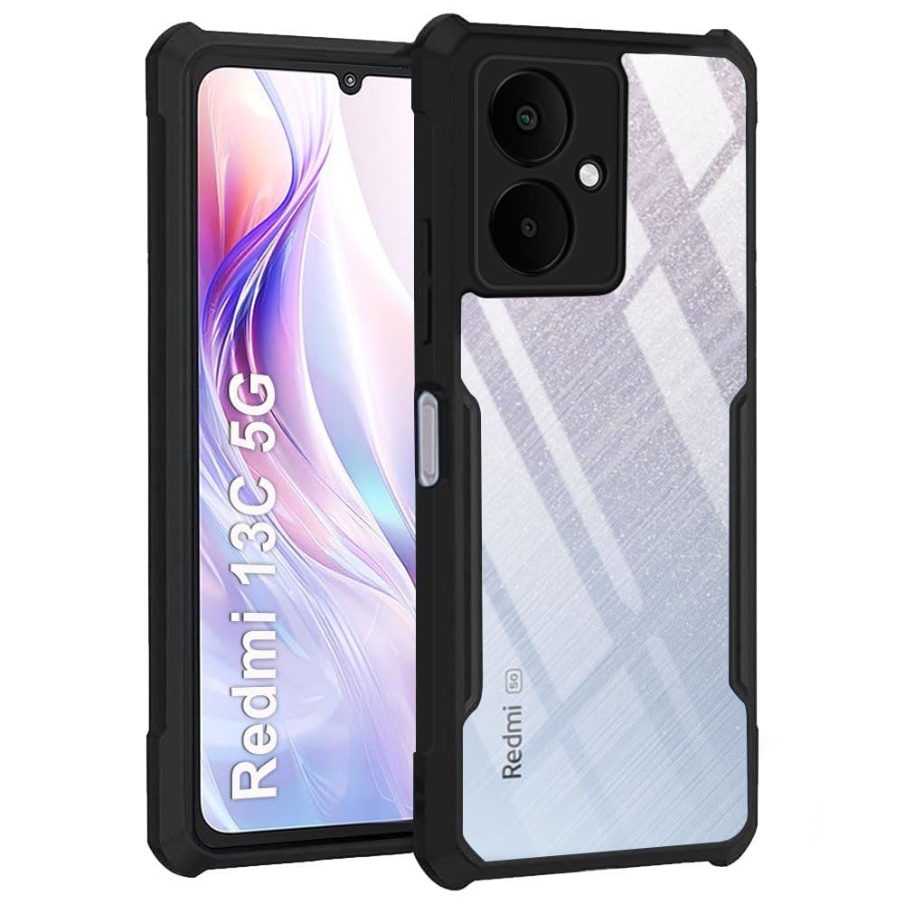Don’t Risk Your Phone! TheGiftKart Crystal Clear Case for Redmi 13C 5G / Poco M6 5G – 360° Shockproof Protection with Stylish Transparent Design