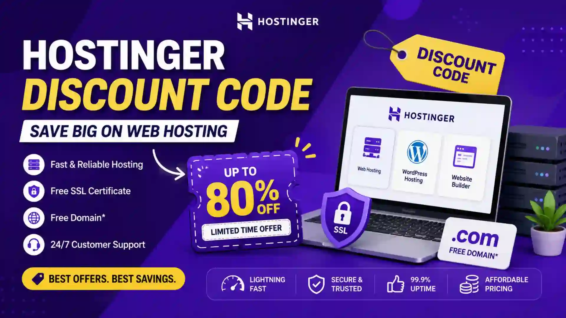 Hostinger Discount Code 2026 | Save Big on Hosting Plans