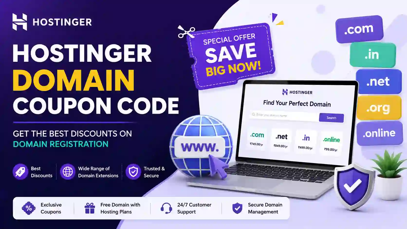 Hostinger Domain Coupon Code 2026: Get the Best Discounts on Domain Registration