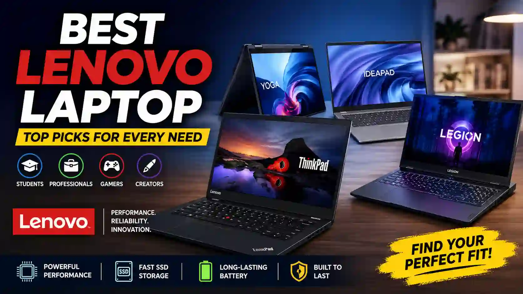 10 Best Lenovo Laptops 2026 – Top Picks for Students, Gaming & Work