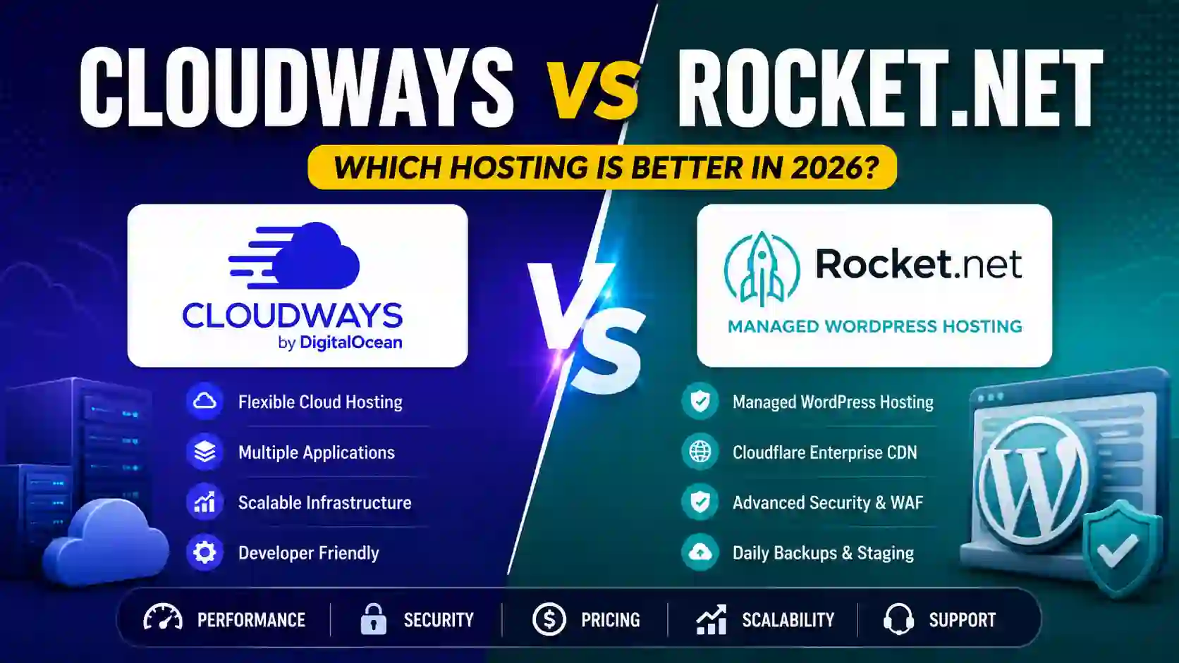 Cloudways vs Rocket.net: Ultimate Hosting Comparison 2026