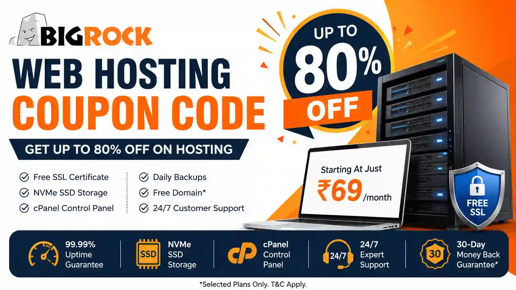 BigRock Web Hosting Coupon Code 2026: Get Up to 80% Off