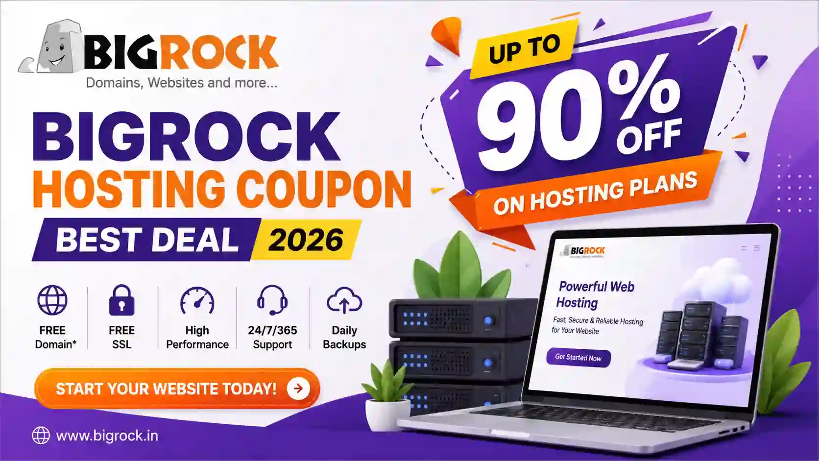 BigRock Hosting Coupon 2026: Best Deal Up to 90% Off