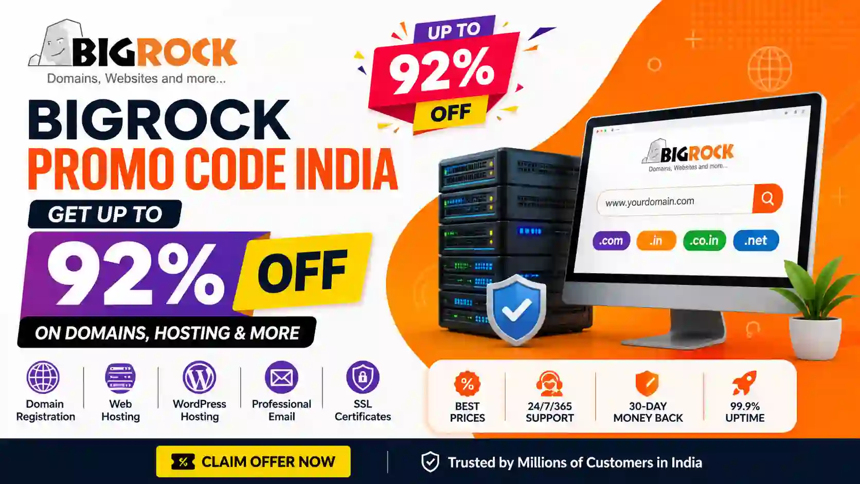 BigRock Promo Code India: Get Up to 92% Off on Domains &amp;amp; Hosting