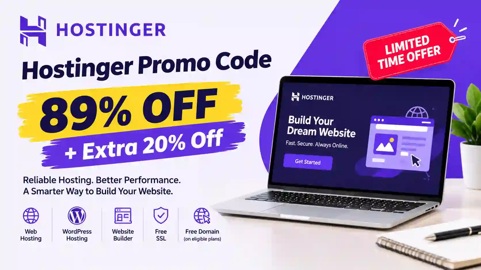 Hostinger Promo Code: Save 89% Off + Extra 20% Off