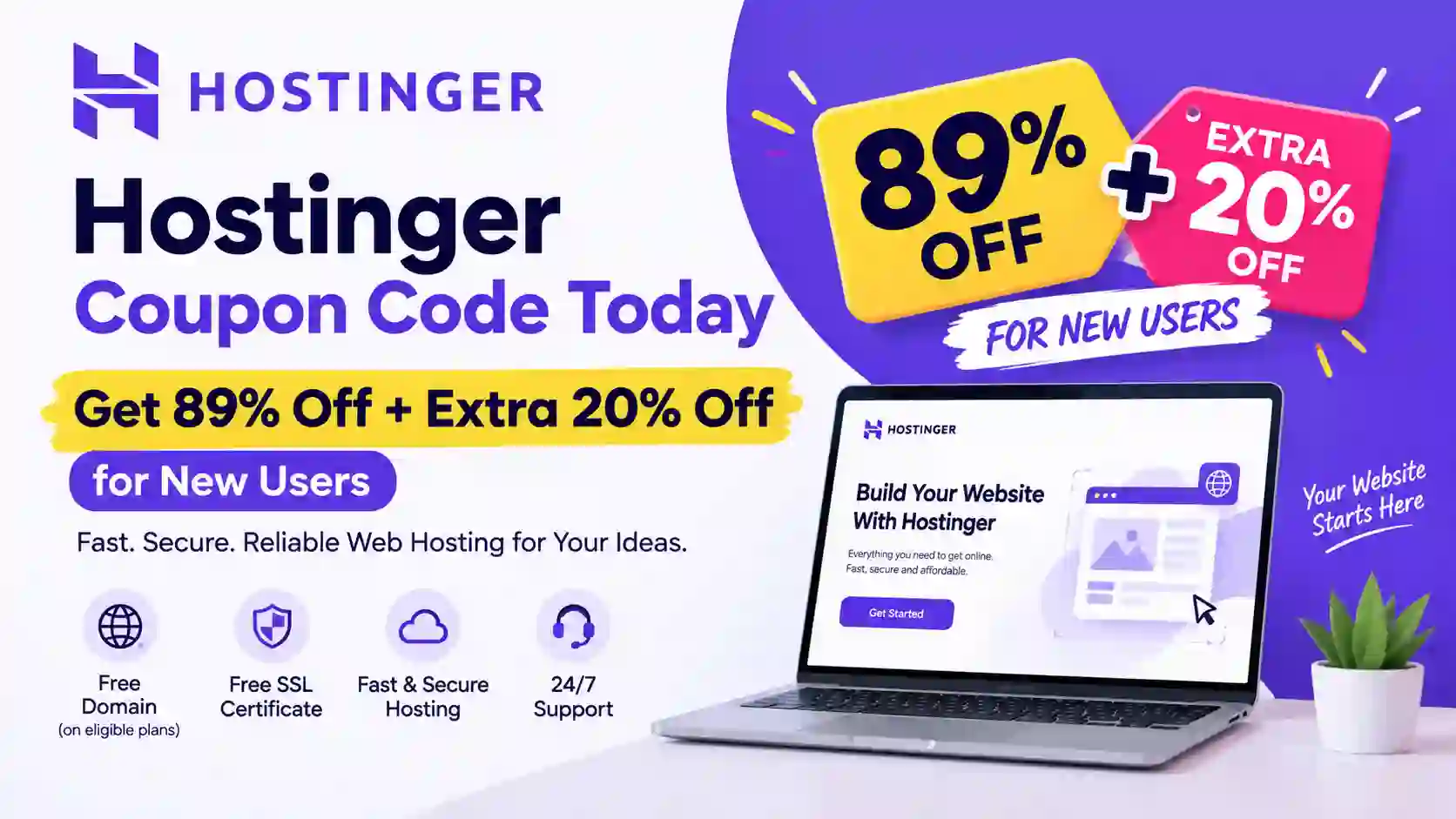 Hostinger Coupon Code Today: Get 89% Off + Extra 20% Off