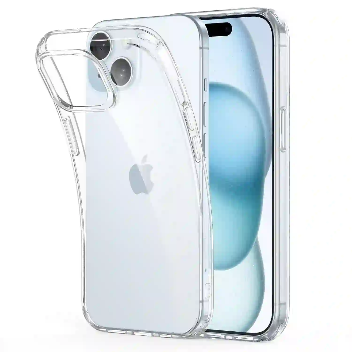 iPhone 15 Clear Silicone Case – Shockproof, Slim, Scratch Resistant Cover