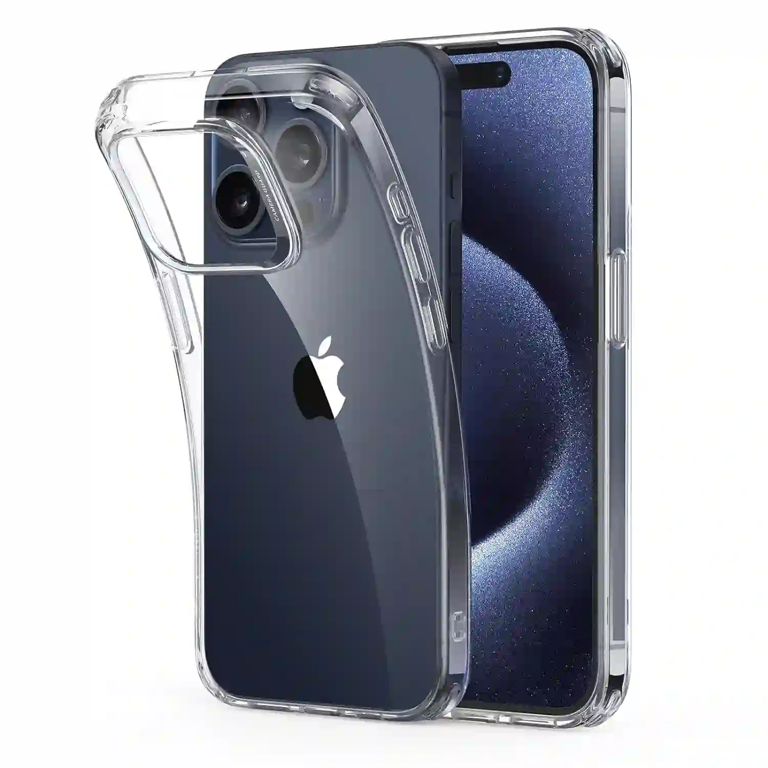 iPhone 15 Pro Clear Silicone Case – Shockproof, Slim, Scratch Resistant