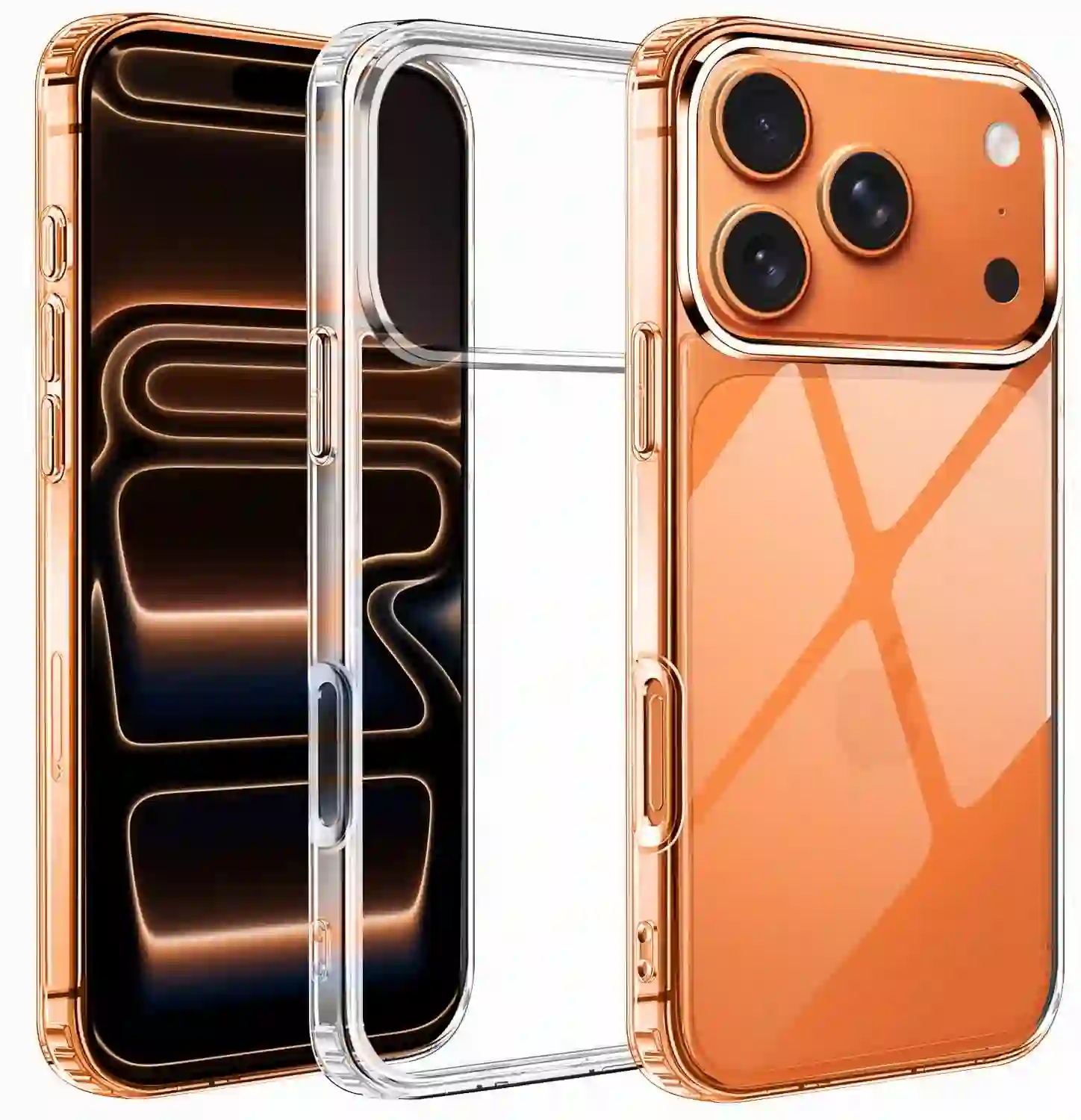 Coverage iPhone 17 Pro Max Clear Silicone Case – Slim Shockproof Cover