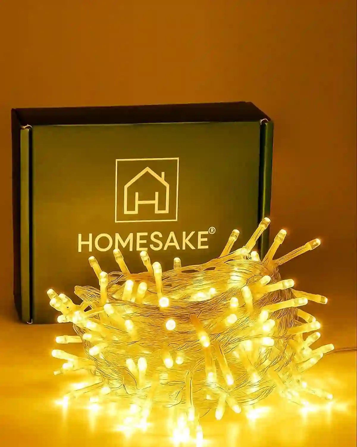 Homesake 36 Feet 40 LED String Fairy Lights – Plug Powered Warm White Lights for Home, Outdoor, Christmas &amp; Festive Decoration (Pack of 1)