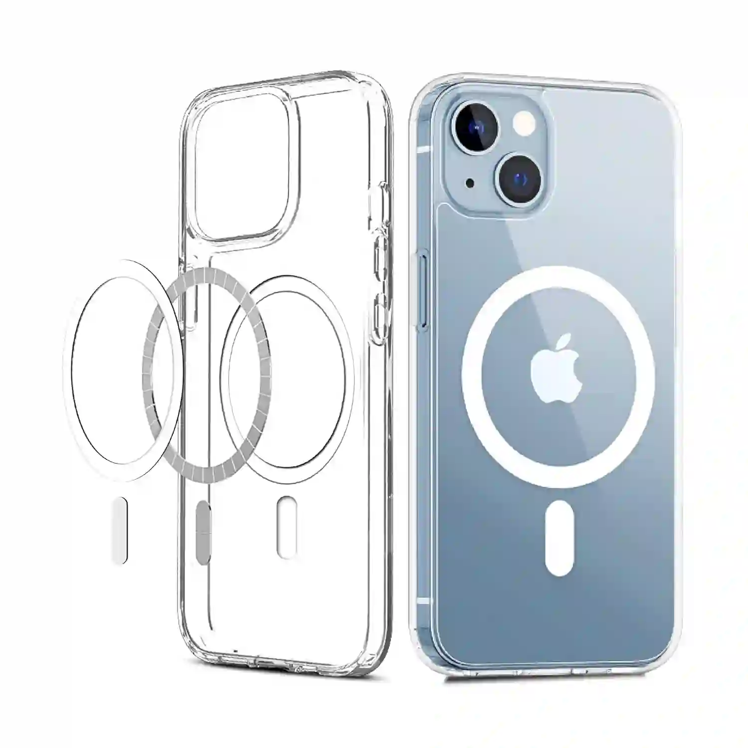 CEDO MagFit iPhone 13/14 Back Cover – Shockproof Transparent Case with MagSafe Support