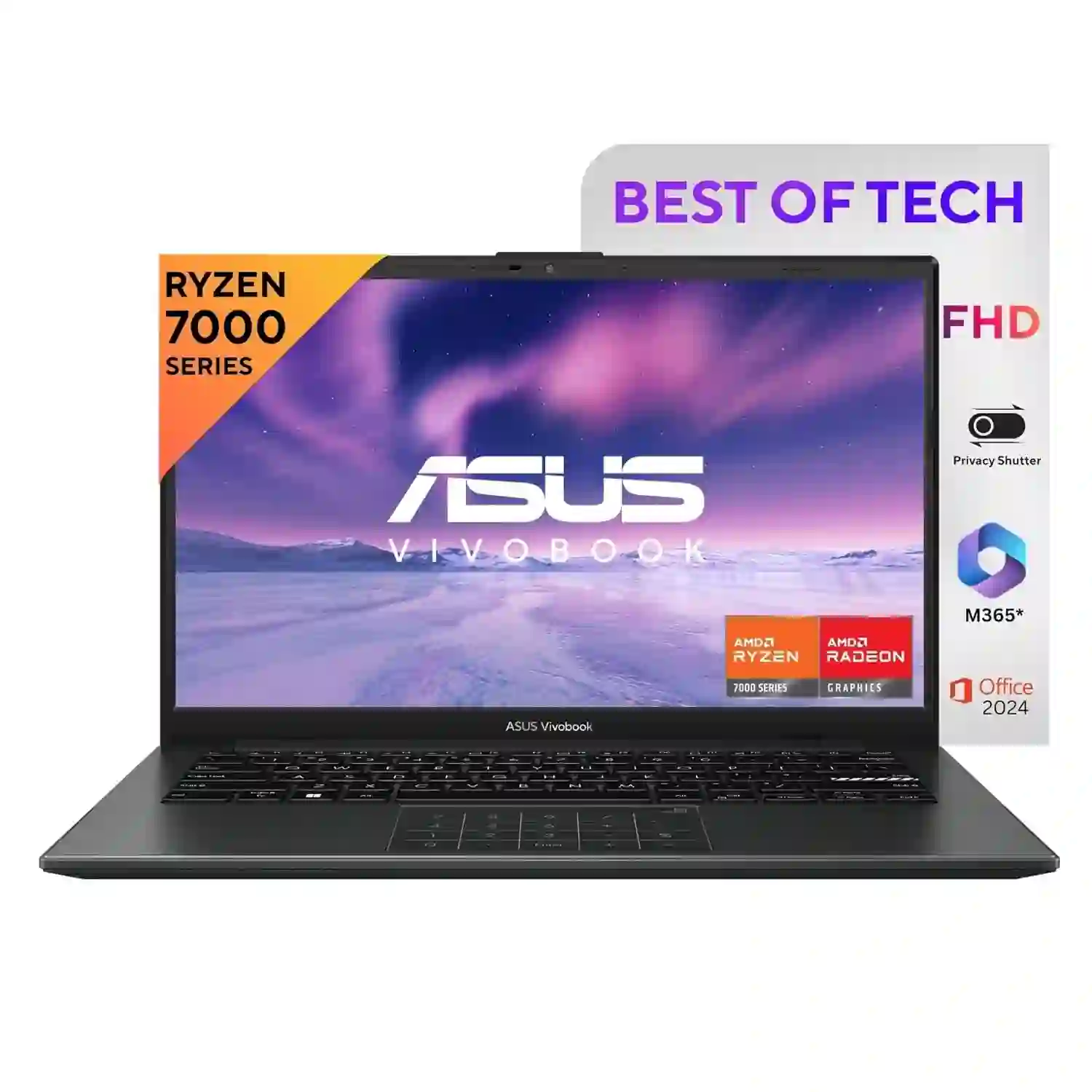 ASUS Vivobook Go 14 – AMD Ryzen 3 7320U, 8GB RAM, 512GB SSD, 14-Inch FHD Display