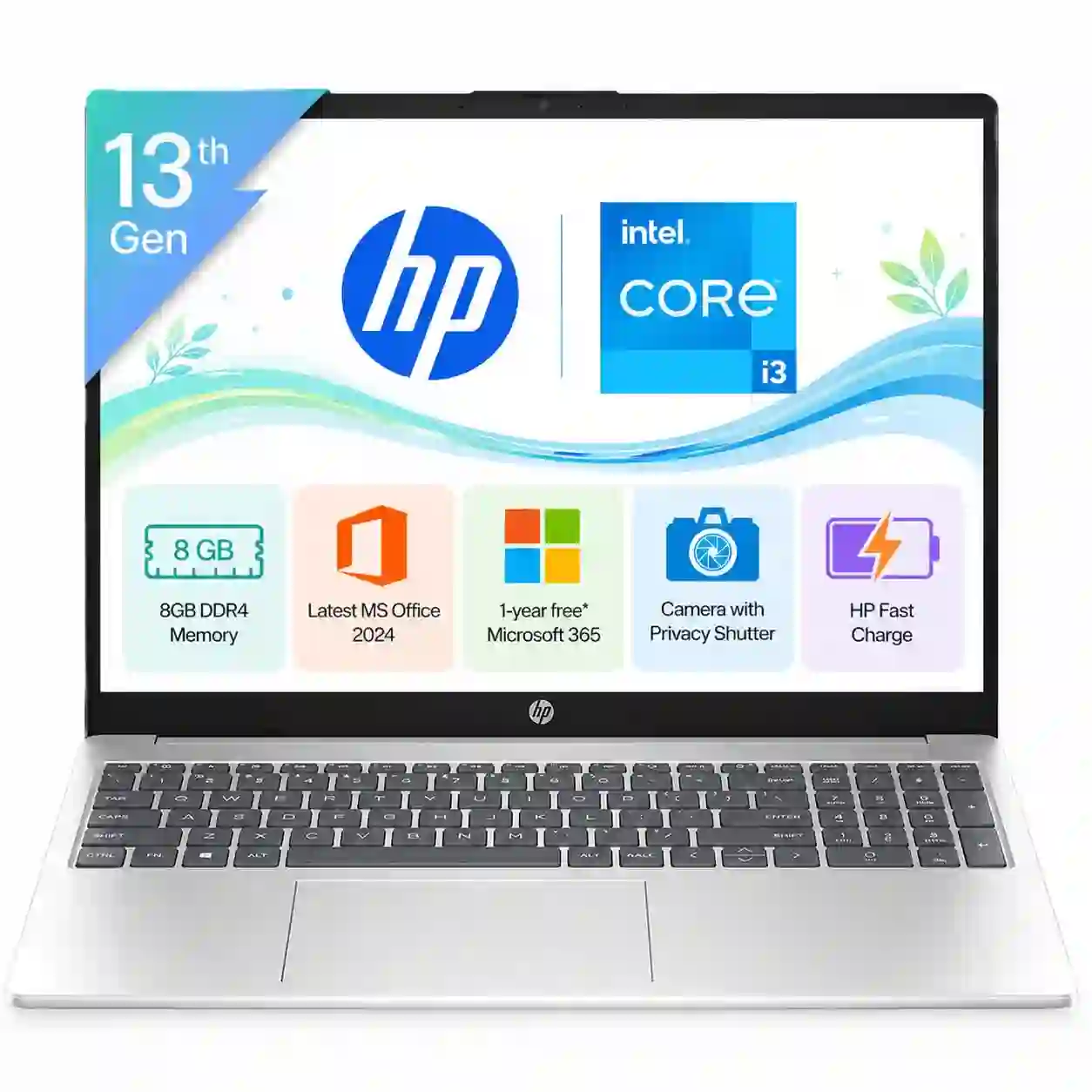 HP 15-fd0569TU – 13th Gen Intel Core i3-1315U, 8GB RAM, 512GB SSD, 15.6-Inch Full HD Laptop