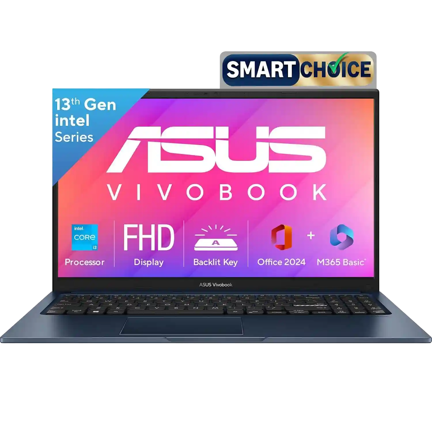 ASUS Vivobook 15 Laptop (Intel Core i3-1315U, 12GB RAM, 512GB SSD, 15.6″ FHD, Windows 11 Home)