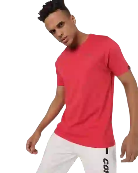 Regular Fit Popcorn Textured Crew-Neck T-Shirt